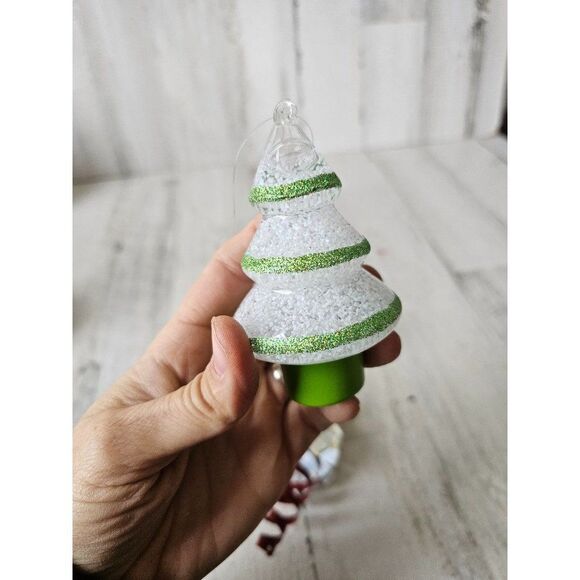 Metal Santa mailbox ornament tree snow globe Xmas set - Picture 11 of 12